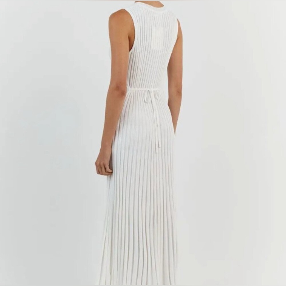 DISSH Sleeveless Ribbed Maxi Dress in Ivory - Picture 3 of 3